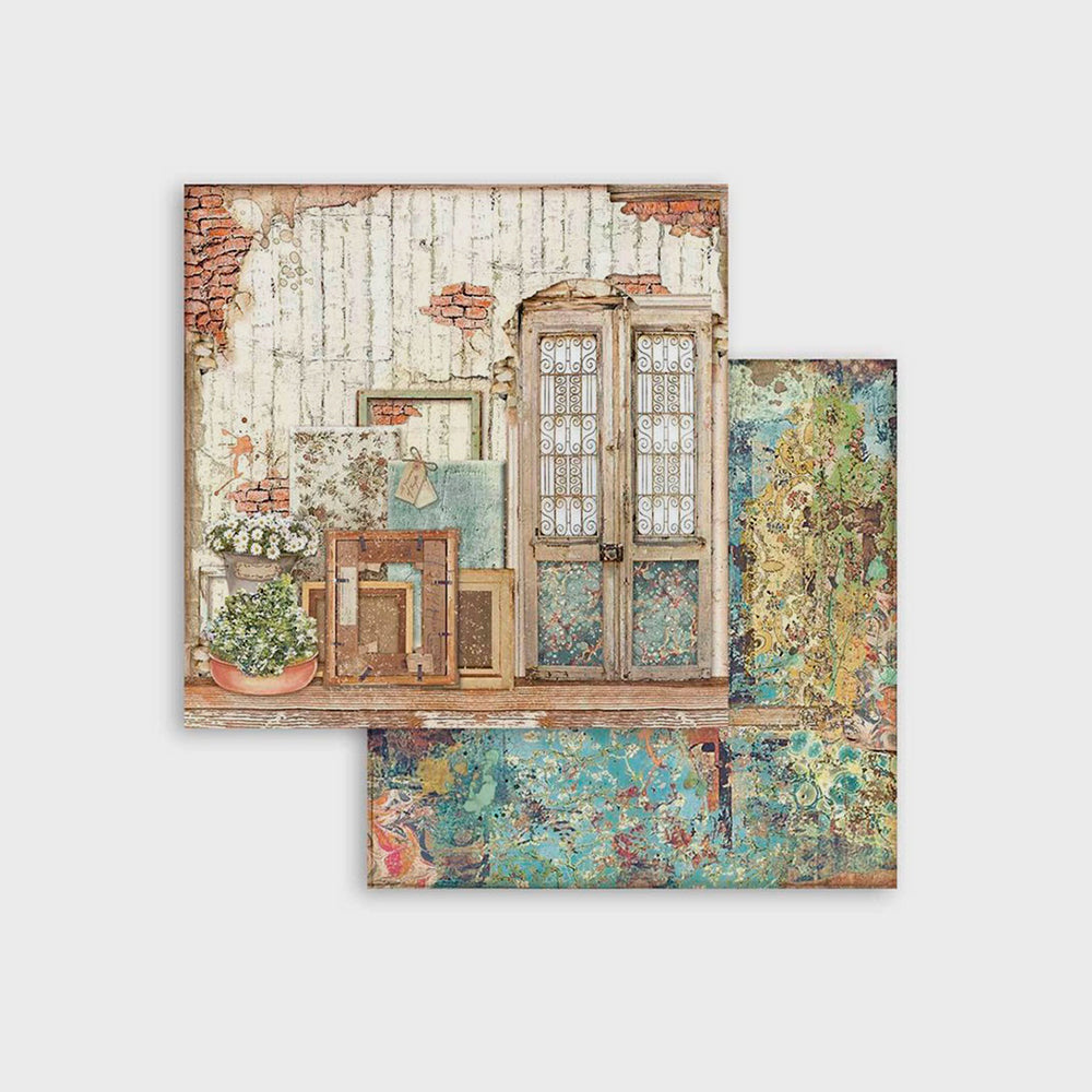 Set Bastelpapier Artelier Sara, 20,3 x 20,3 cm, Stamperia (7)