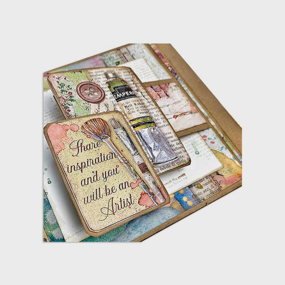 Set Bastelpapier Artelier Sara, 20,3 x 20,3 cm, Stamperia (19)