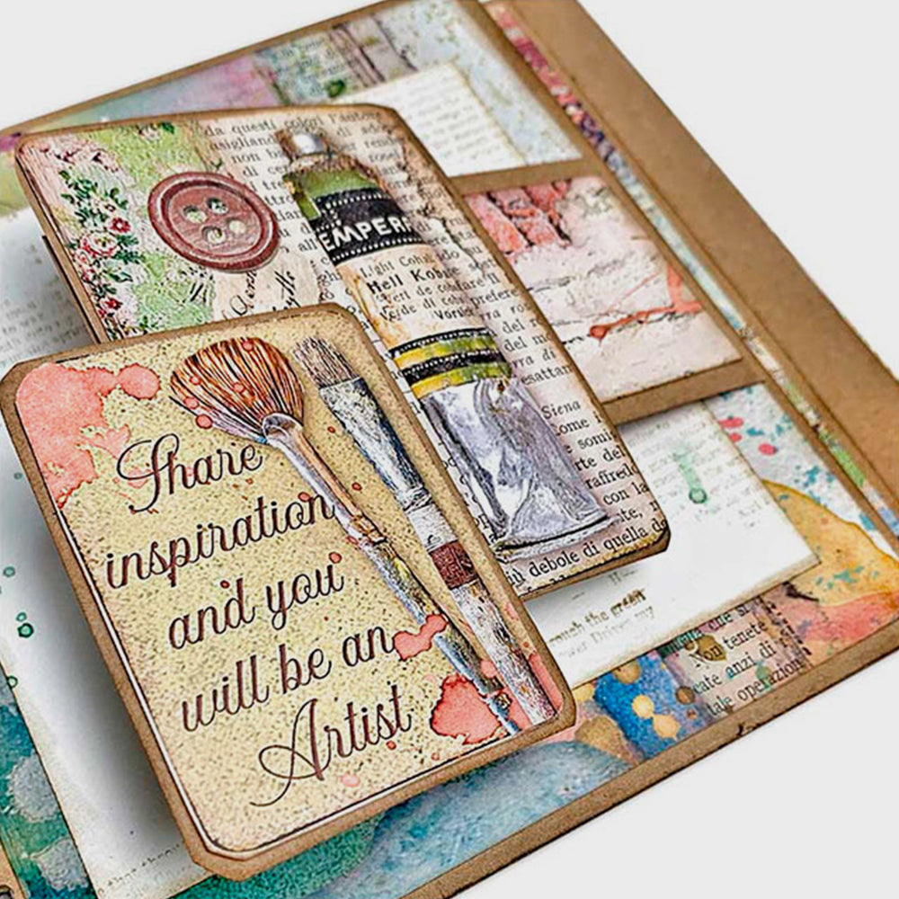 Set Bastelpapier Artelier Sara, 20,3 x 20,3 cm, Stamperia (13)