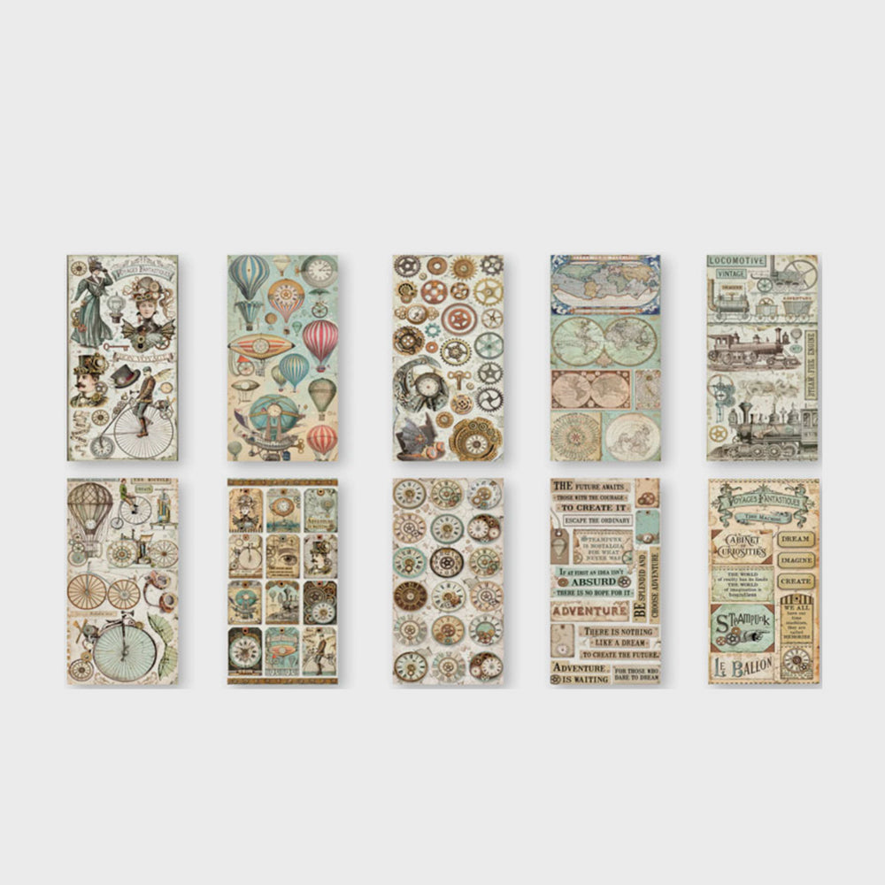 Set Bastelpapier Voyage Fantistique, 15 x 30,5 cm, Stamperia