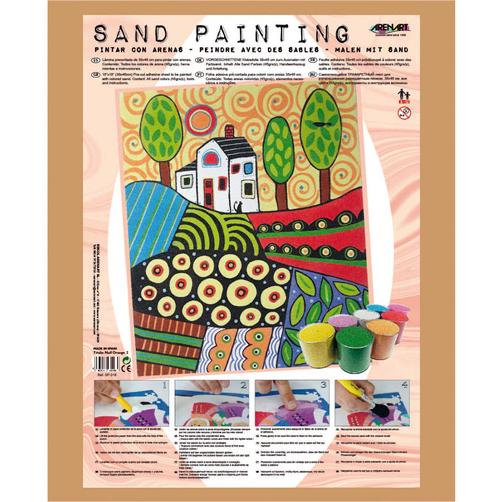 Set Malen mit Sand, Abstrakte Landschaft