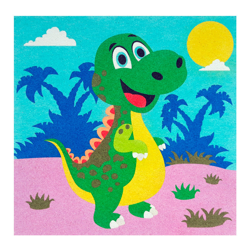 Set Malen mit Sand, Dinosaurier