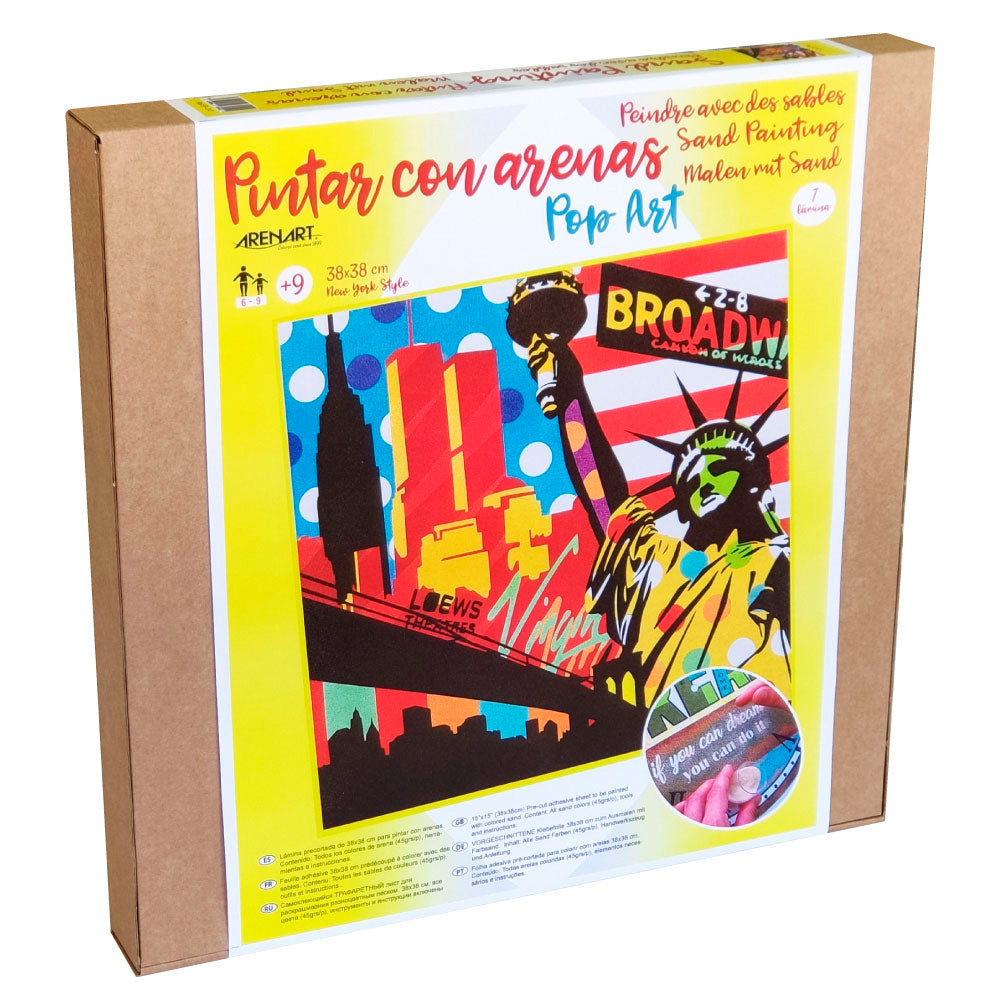 Set Malen mit Sand, New York Pop Art