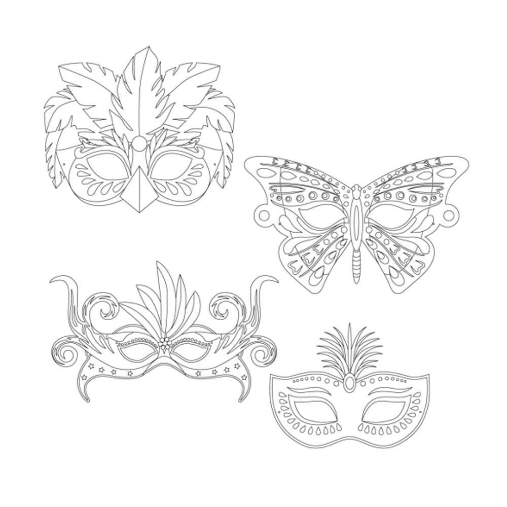 Set Malen mit Sand, Karneval-Masken (1)