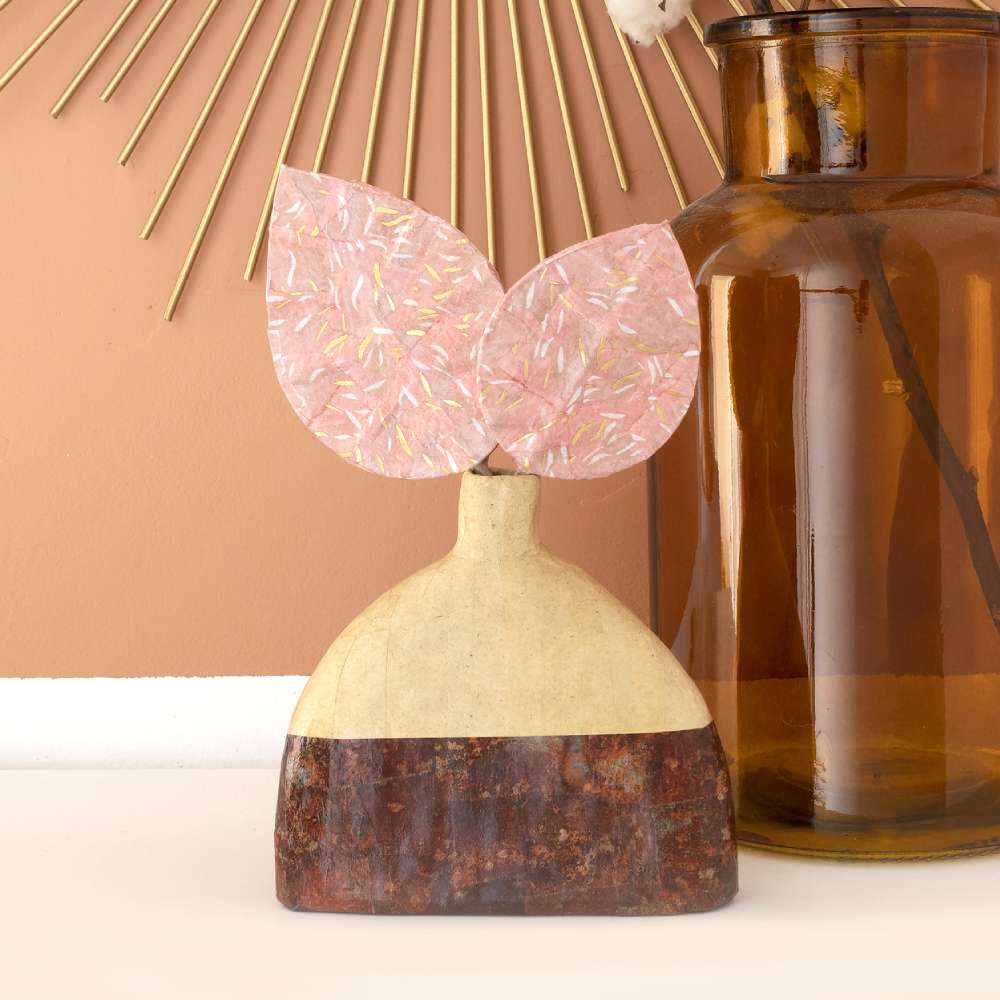 Mini Set  Creative Moment Vase mit Blättern, Decopatch (1)
