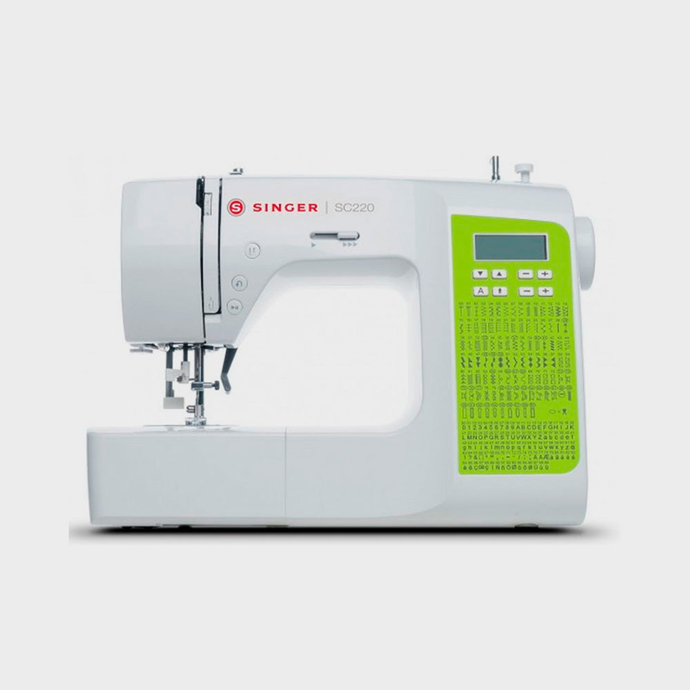 Elektronische Nähmaschine SC-220 mit 200 Stichen und 9 Knopflöchern von Singer